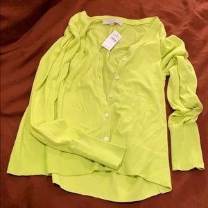 Chartreuse cardigan